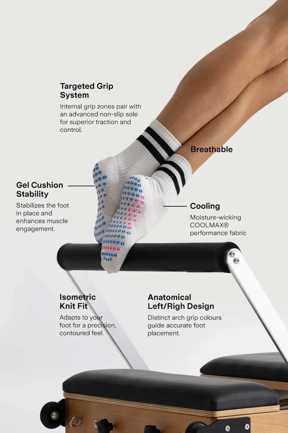 CoreGrip Pro Pilates Sock