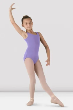 Girls Basic Round Neck Tank Leotard