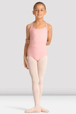 Girls Mirella Celestia Cross Back Printed Leotard