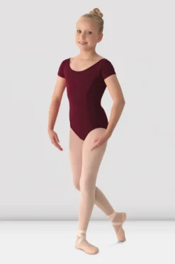 Girls Mirella Classic Short Sleeve Leotard