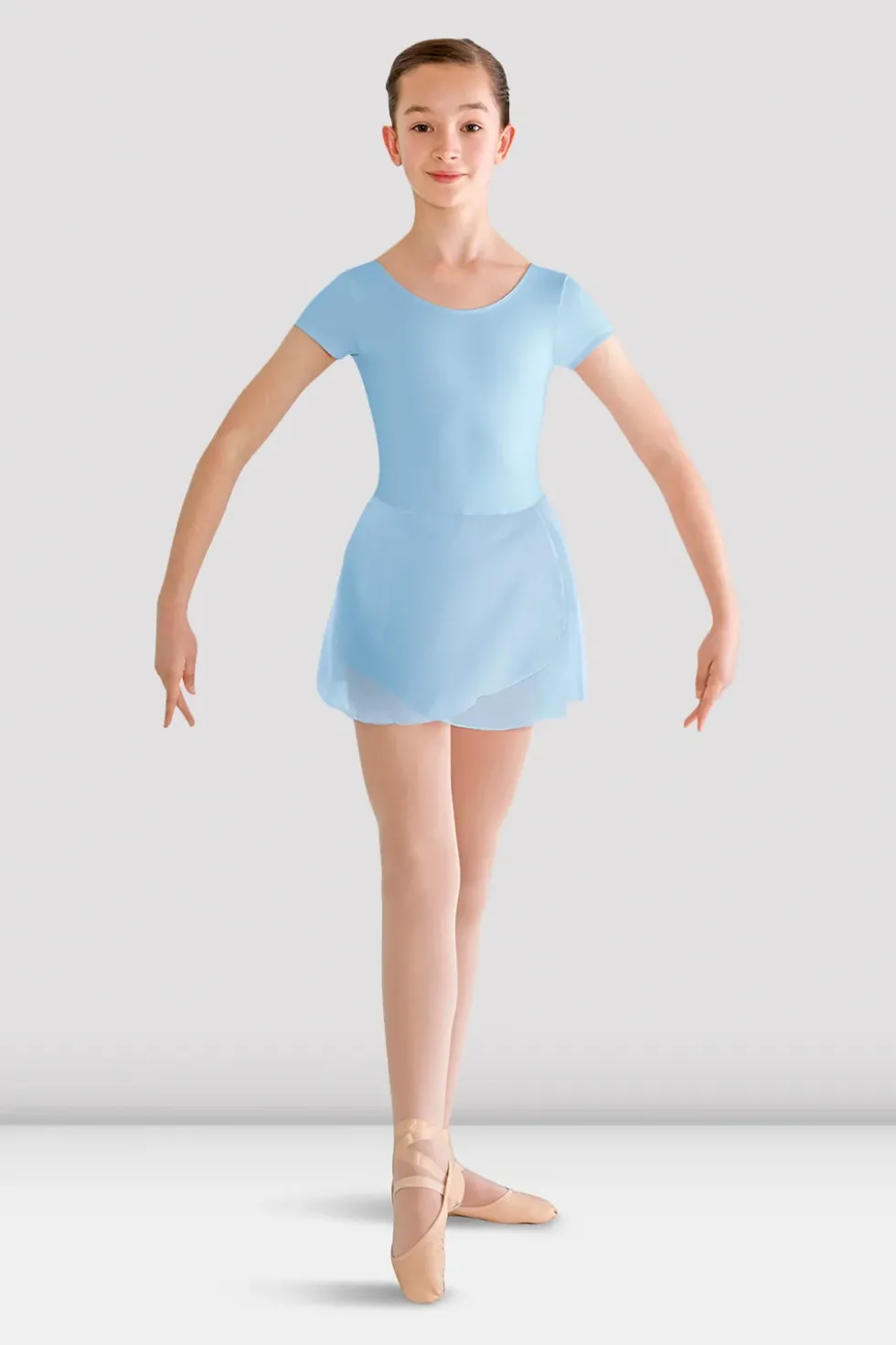 Girls Prisha Short Sleeve Skirted Leotard