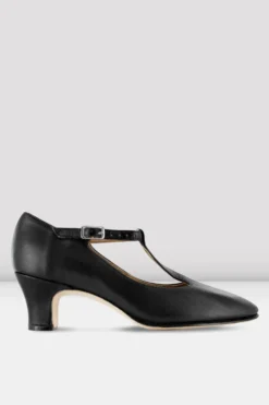 Ladies Chord T-Strap 2 inch Heel Character Shoes