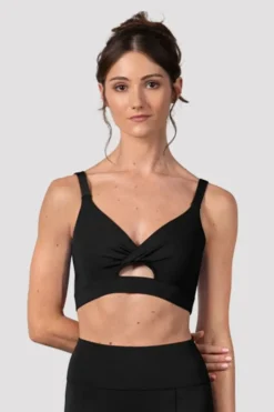 Ladies Vivian Twist Front Crop Top